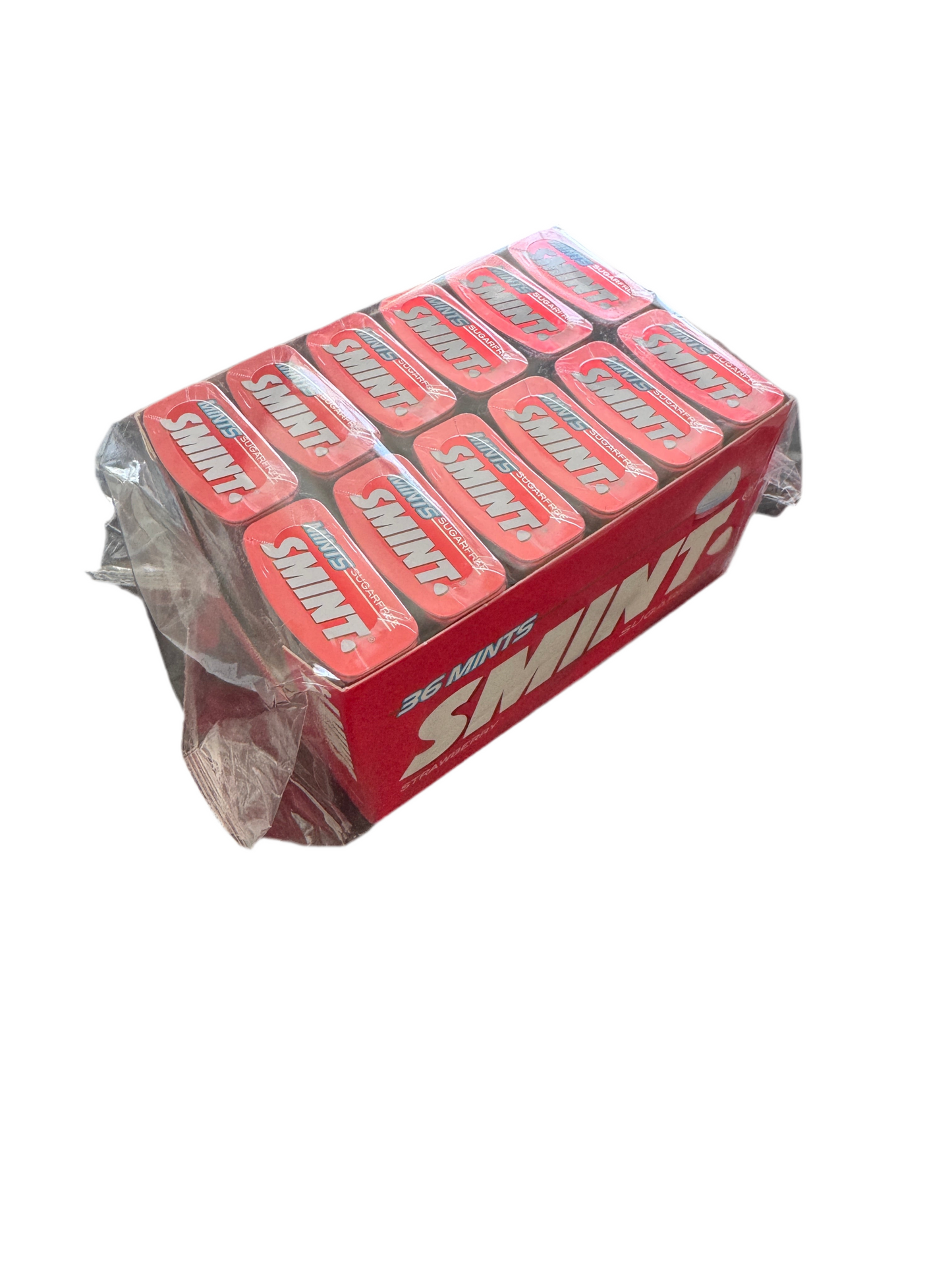Smints. Sugar Free. Strawberry Flavour. 12 x 25g