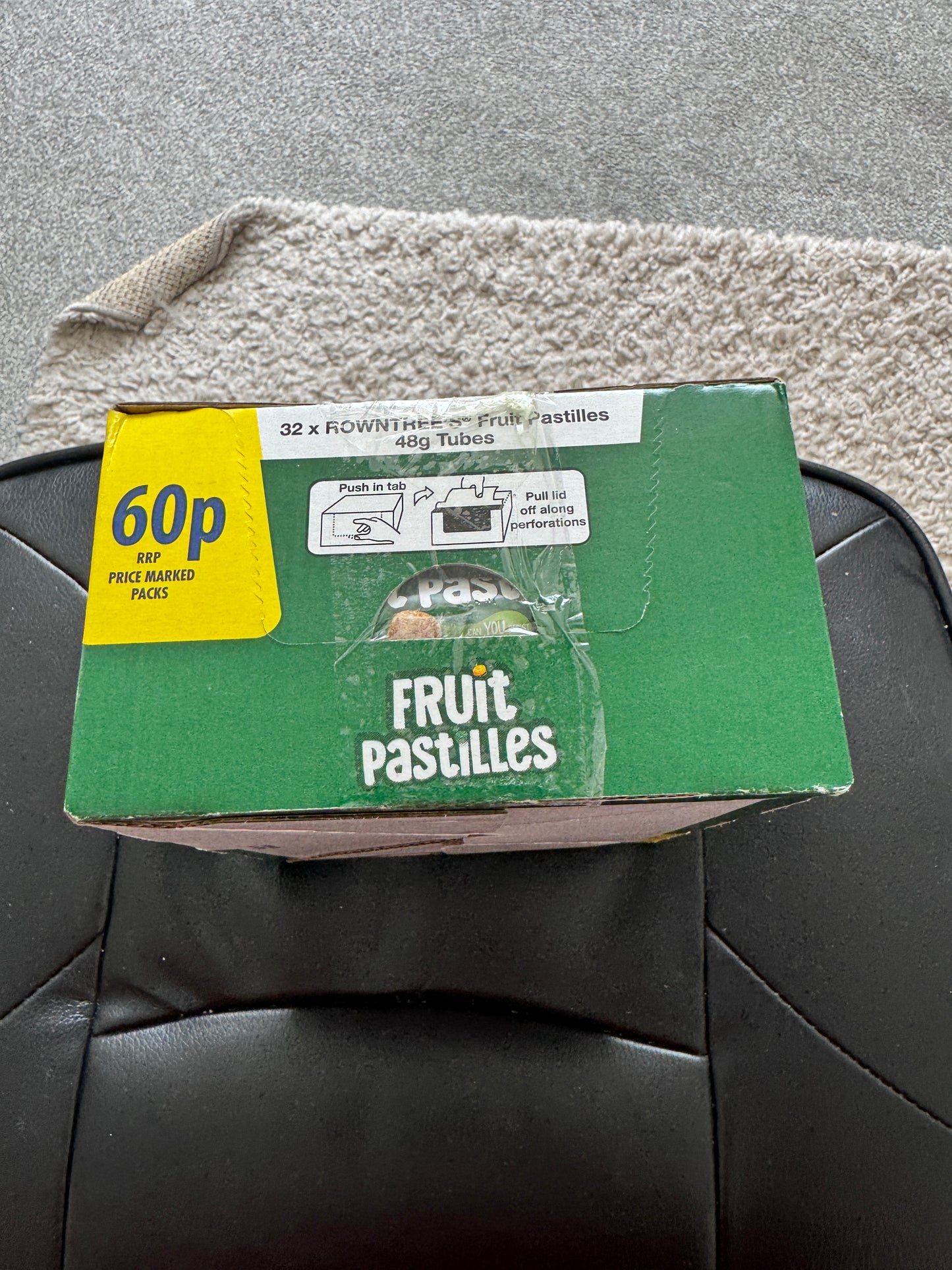 Rowntree's Fruit Pastels Box. 32 x 48g Tubes