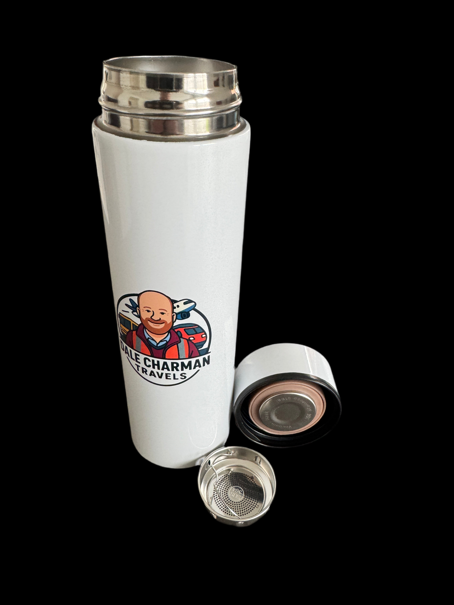Hot/Cold 500ML thermos cup with removable strainer