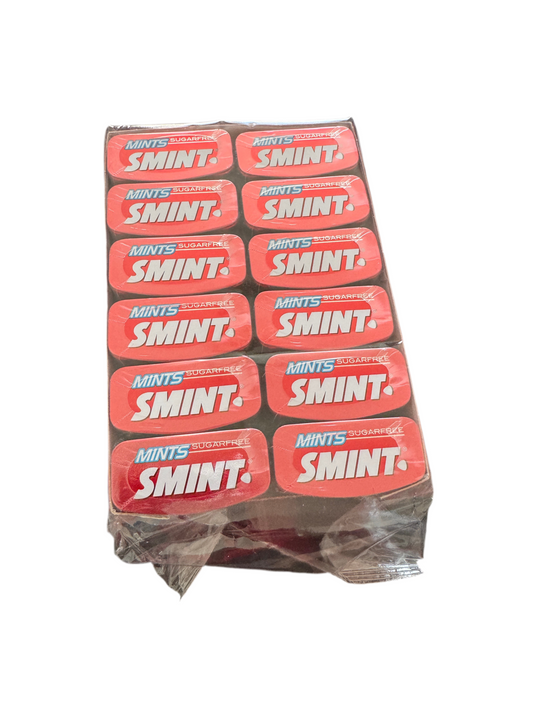 Smints. Sugar Free. Strawberry Flavour. 12 x 25g