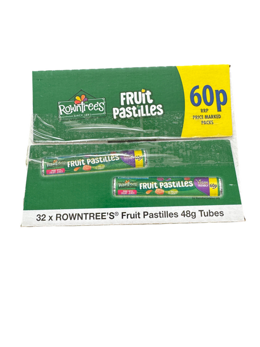 Rowntree's Fruit Pastels Box. 32 x 48g Tubes