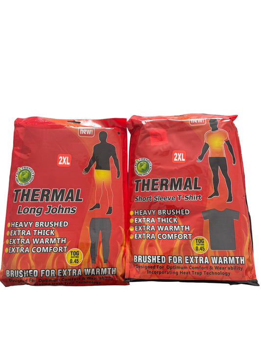 Mens Thermal Long Johns and Vest Top. Size XXL