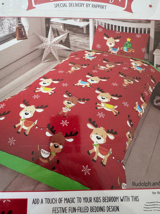 Children's Christmas Duvet Set (Single) Rudolph